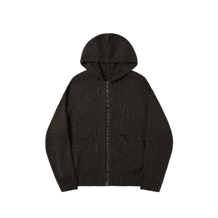 Hooded Jacquard Sweater