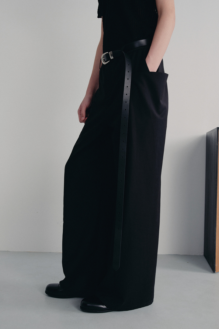 Side Pocket Straight Trousers