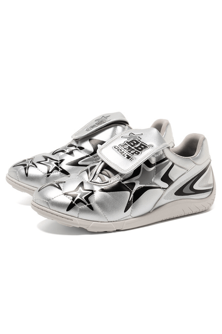 Silver Y2K Trainer Sneakers
