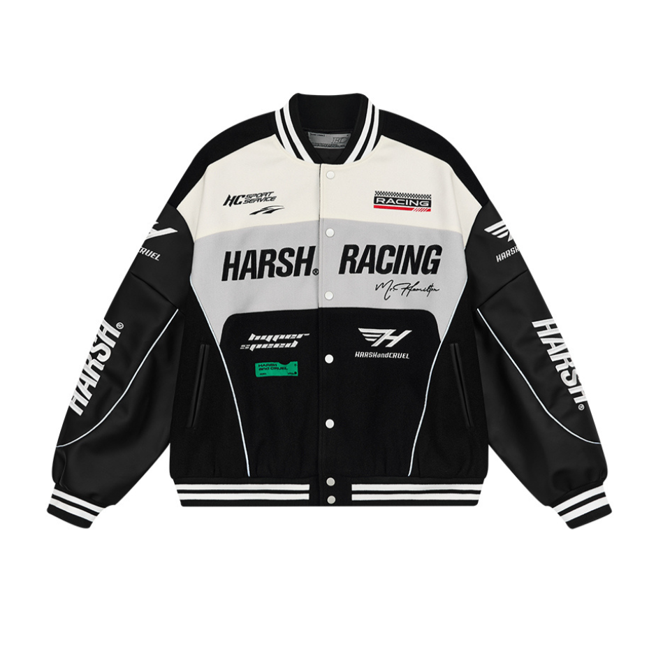 Woolen Embroidered Racing Jacket