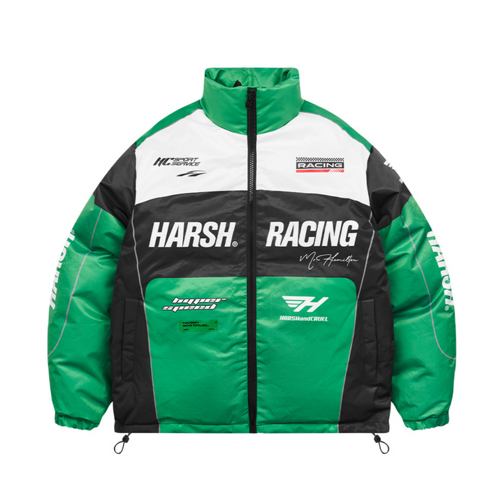 Retro Motorcycle Racing Down Jacket