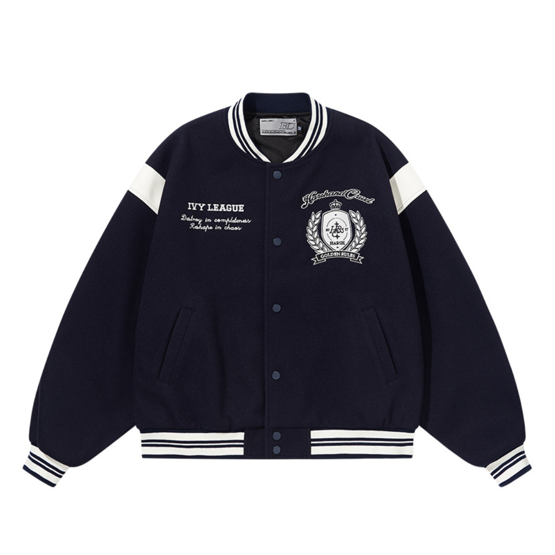 Woolen Embroidered College Logo Varsity Jacket