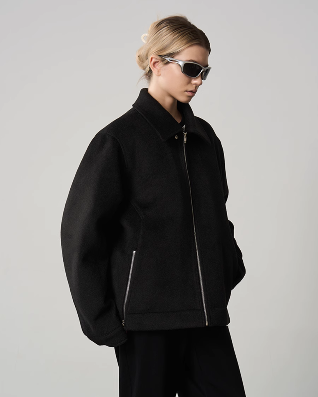 Woolen Zipper Jacket