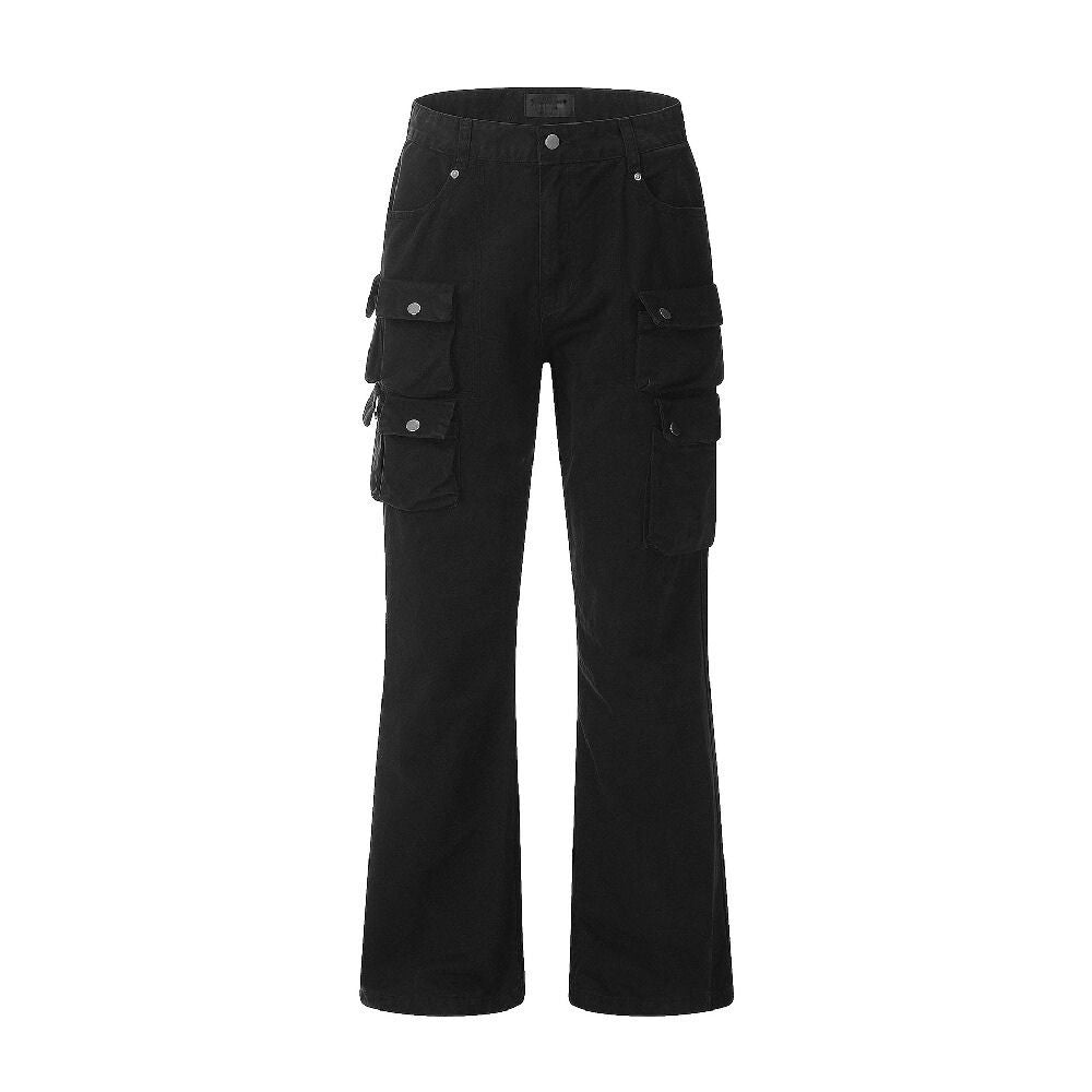 Washed Multi-Pocket Cargo Pants