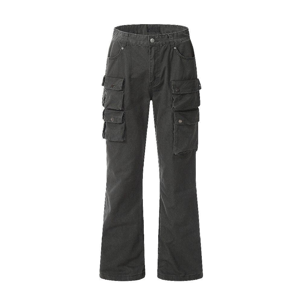 Washed Multi-Pocket Cargo Pants