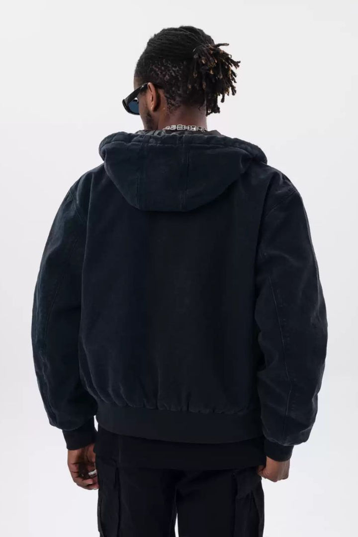 Retro Hooded Work Jacket