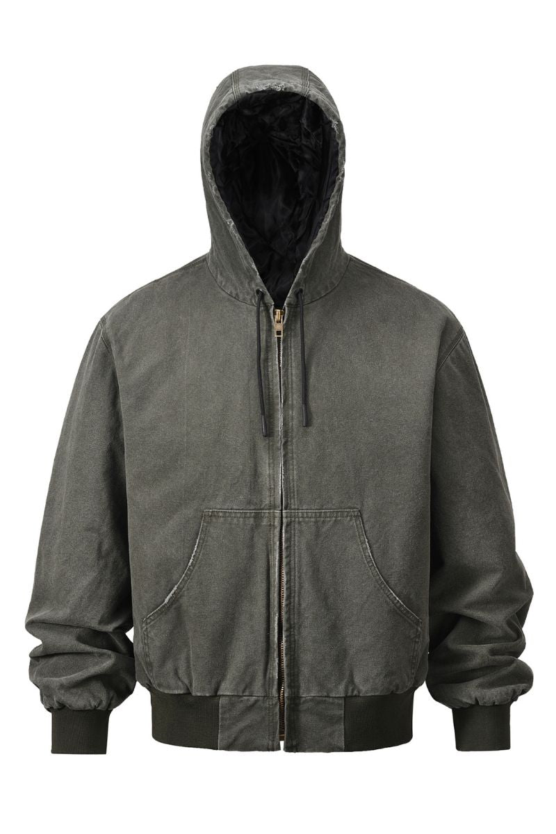 Retro Hooded Work Jacket