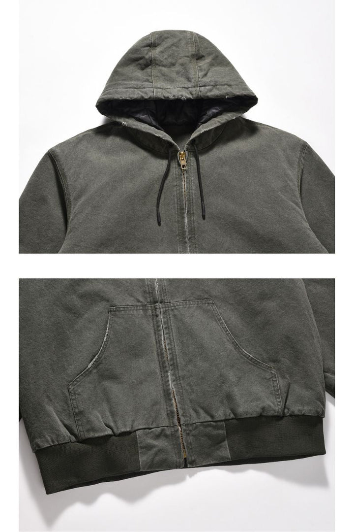 Retro Hooded Work Jacket