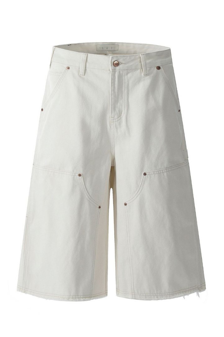 Studded Canvas Cargo Shorts