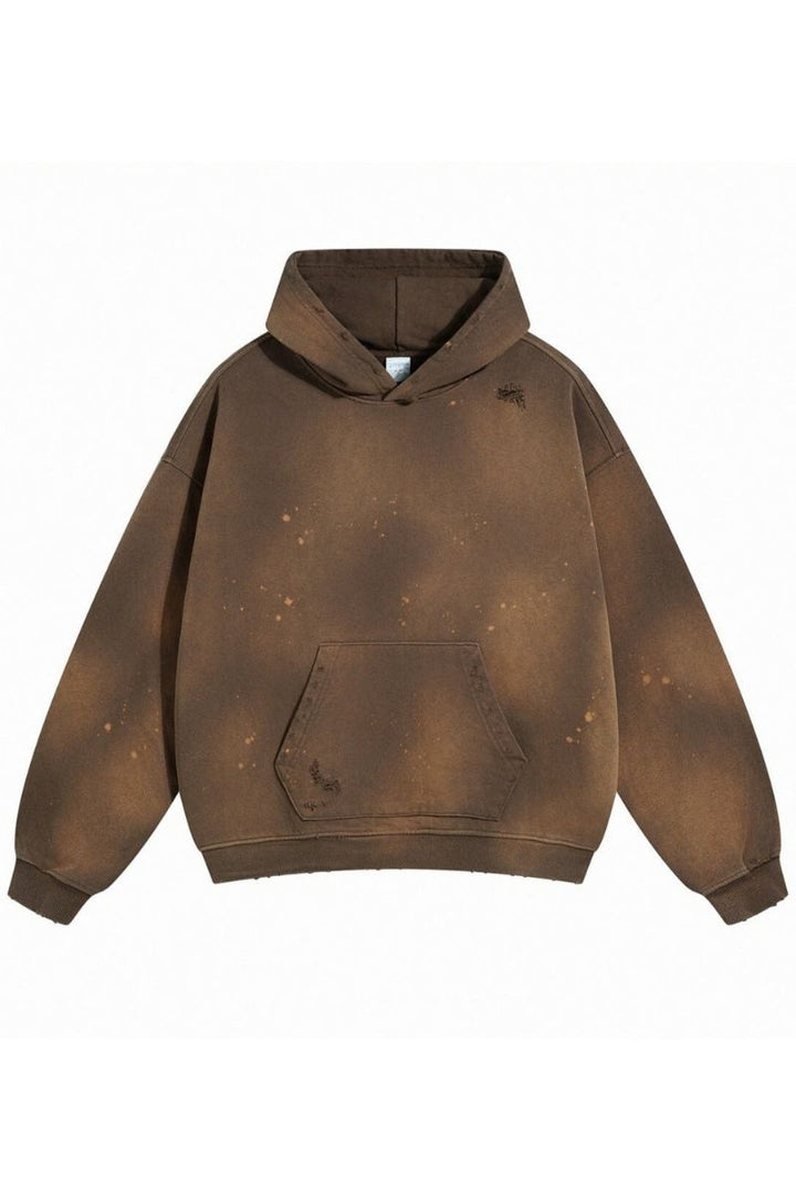 Distressed Paint-Splatter Hoodie