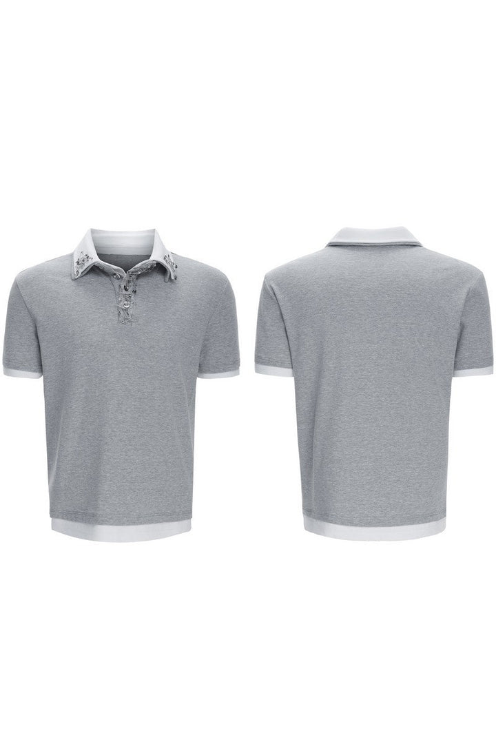 Double Layer Pin Detail Polo