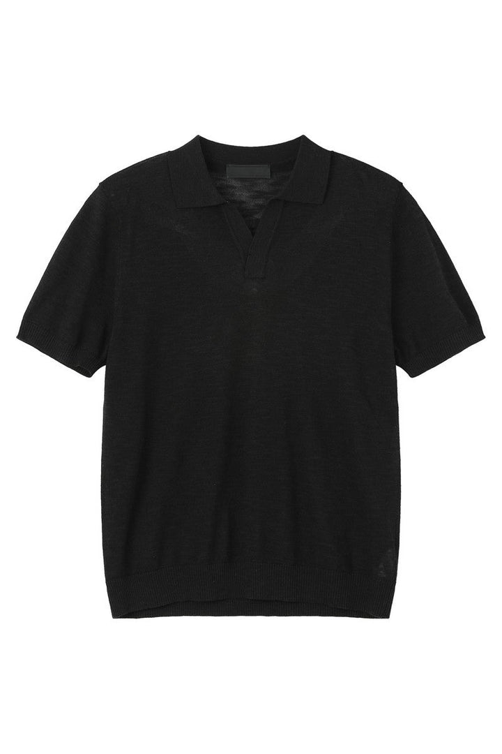 Textured V-Neck Lightweight Tee