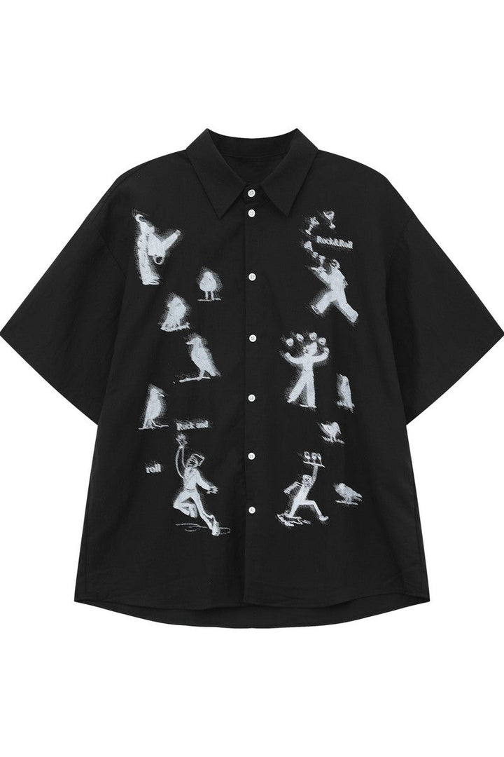 Tencel Phantom Print Short Sleeve Shirt