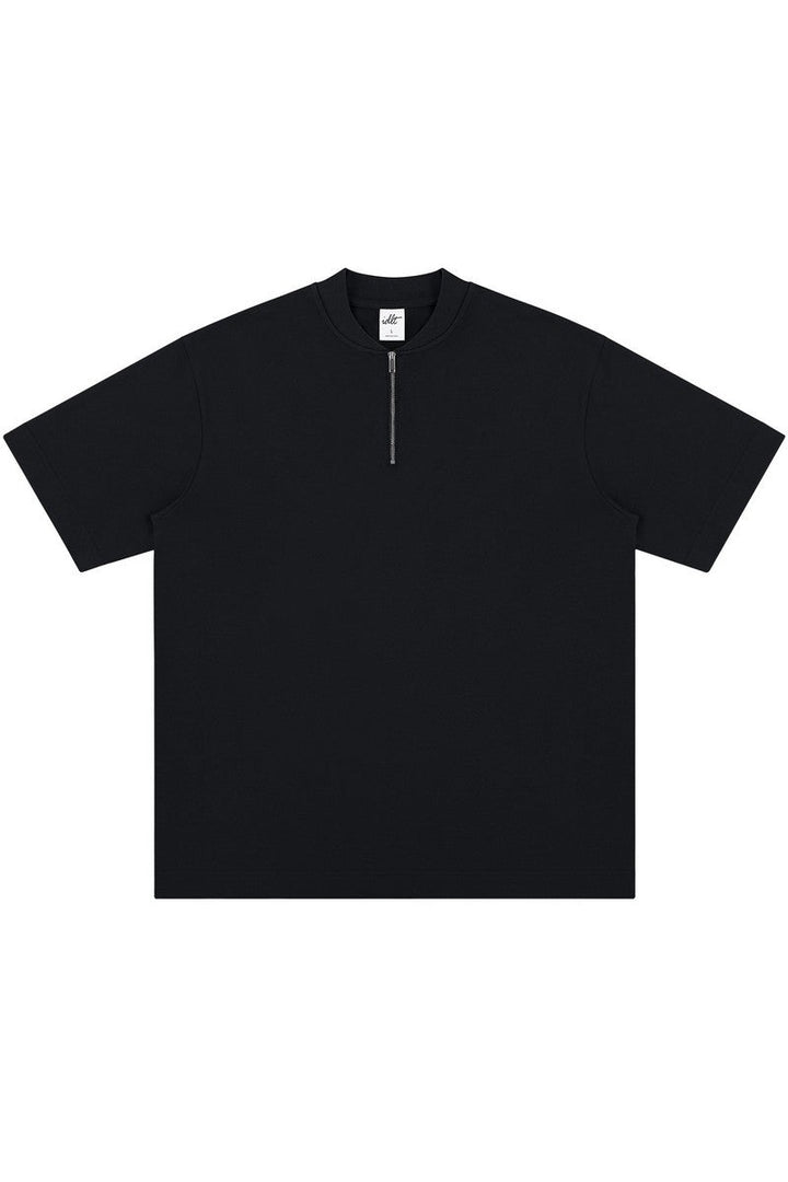 Zip Henley Cotton Tee