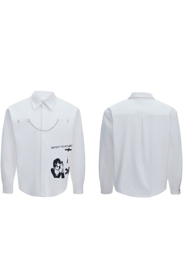 Vintage Graphic Patch Shirt