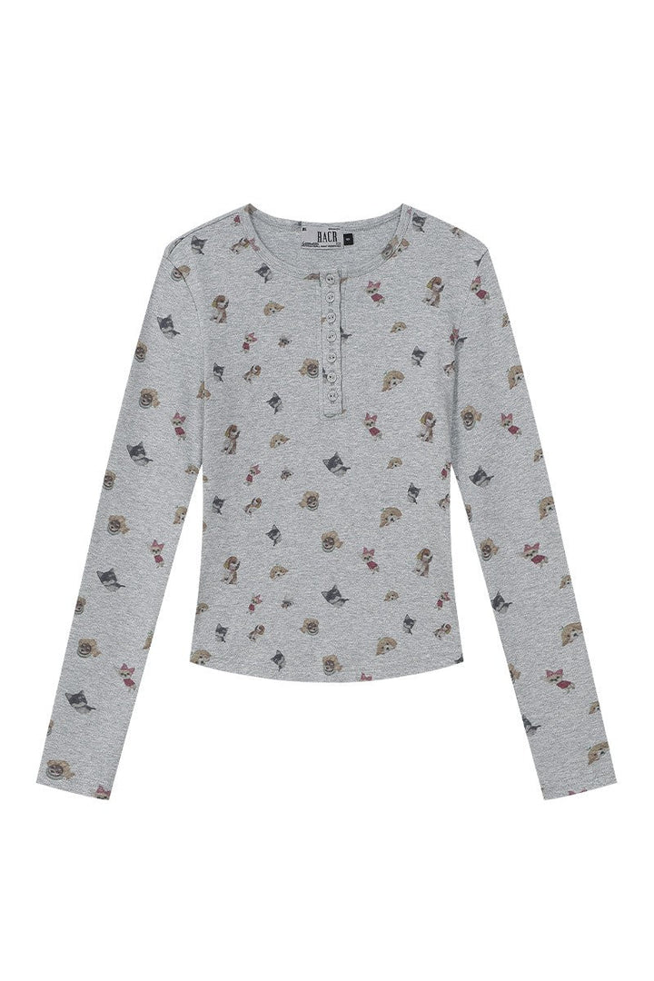 Sketch Dog Henley Tee