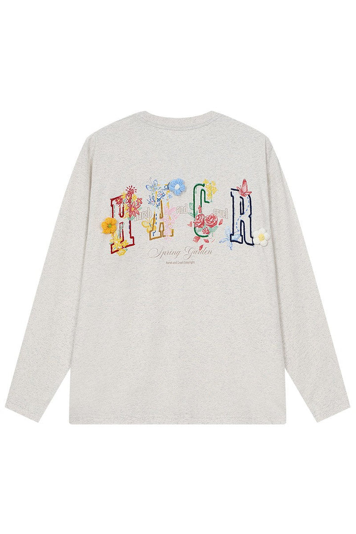 Yarn Flower Embroidery Tee