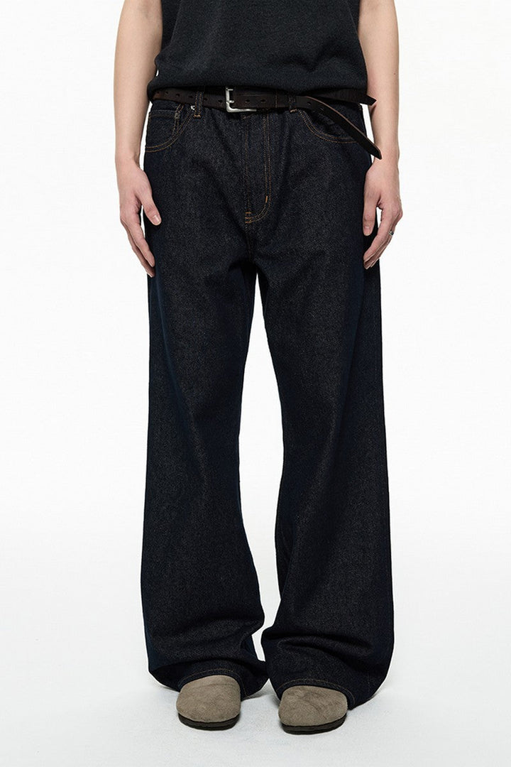 Red Contrast Flare Jeans