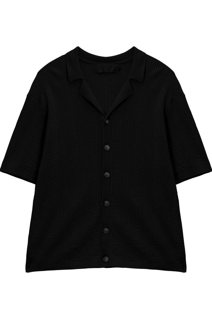 Collared Button Up Knit Cardigan