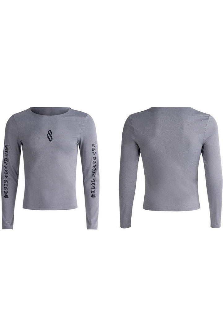 Gothic Print Long Sleeve Tee
