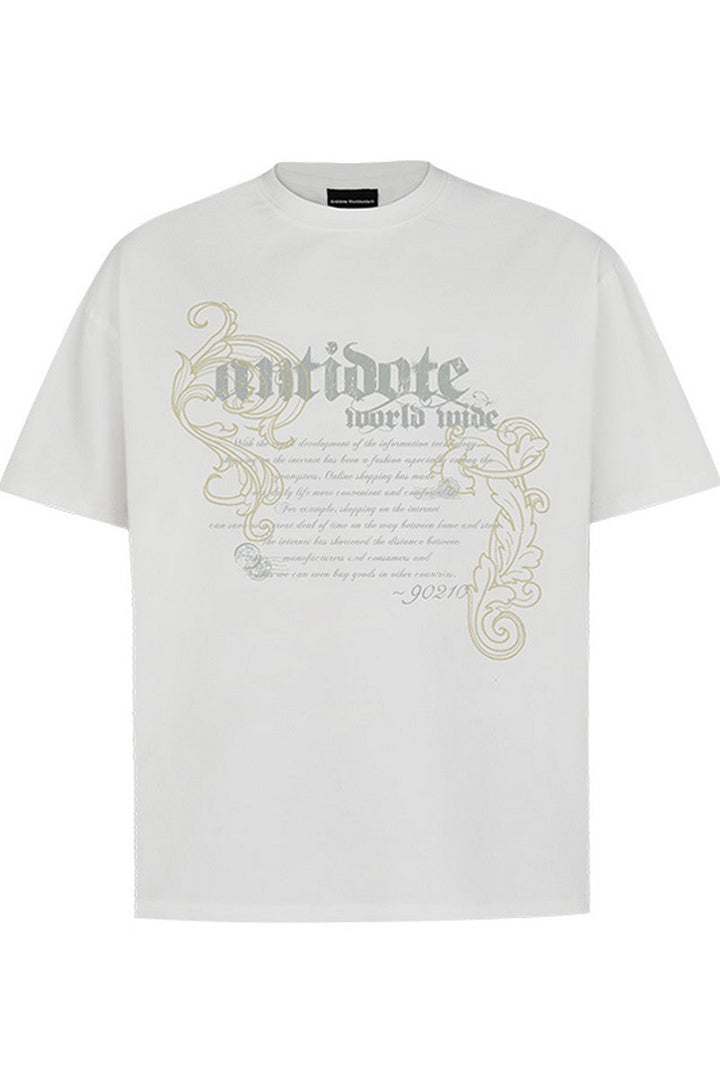 Iris Embroidery Script T-Shirt