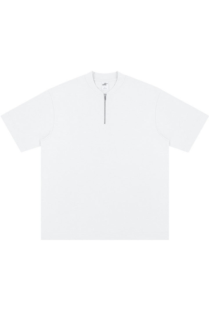 Zip Henley Cotton Tee