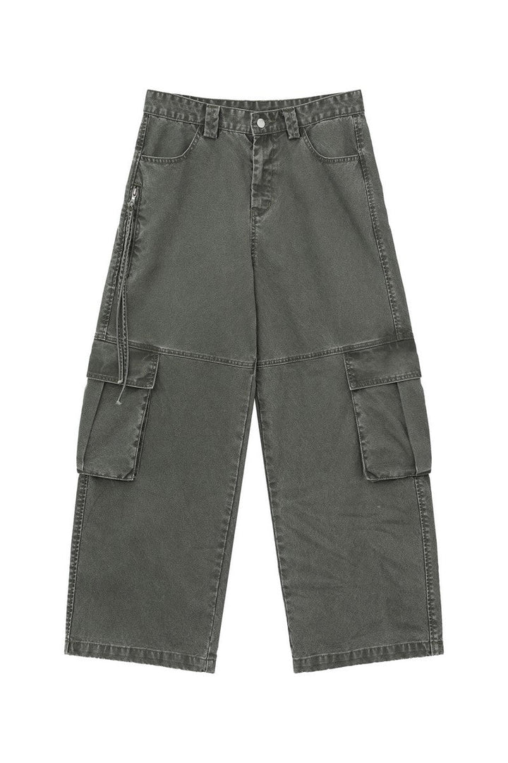 Deconstructed Cargo Denim Jeans