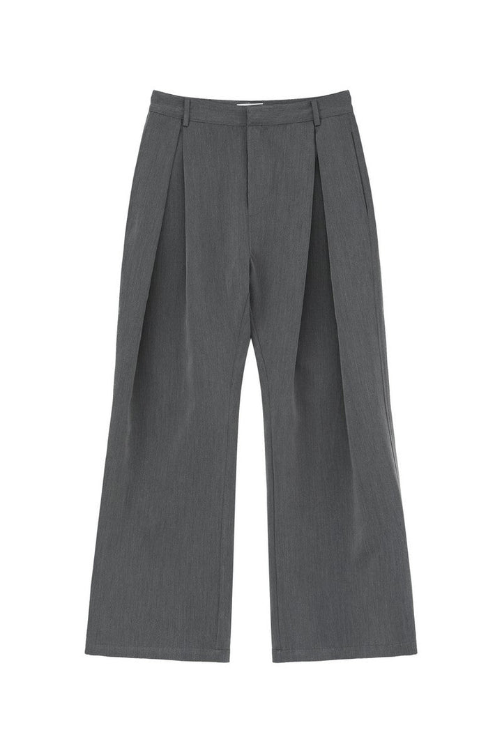 A-Line Pleated Wide Leg Trousers