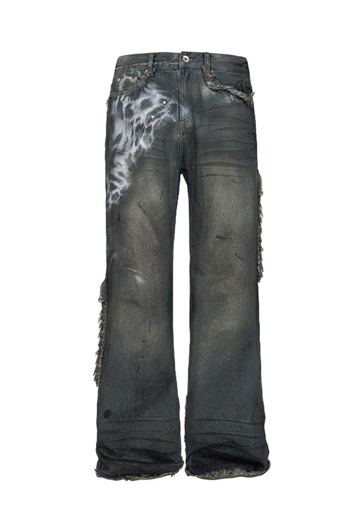Leopard Stud Slim Jeans
