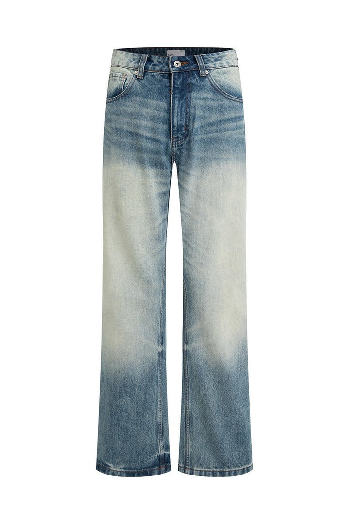 Washed Blue Vintage Straight Jeans