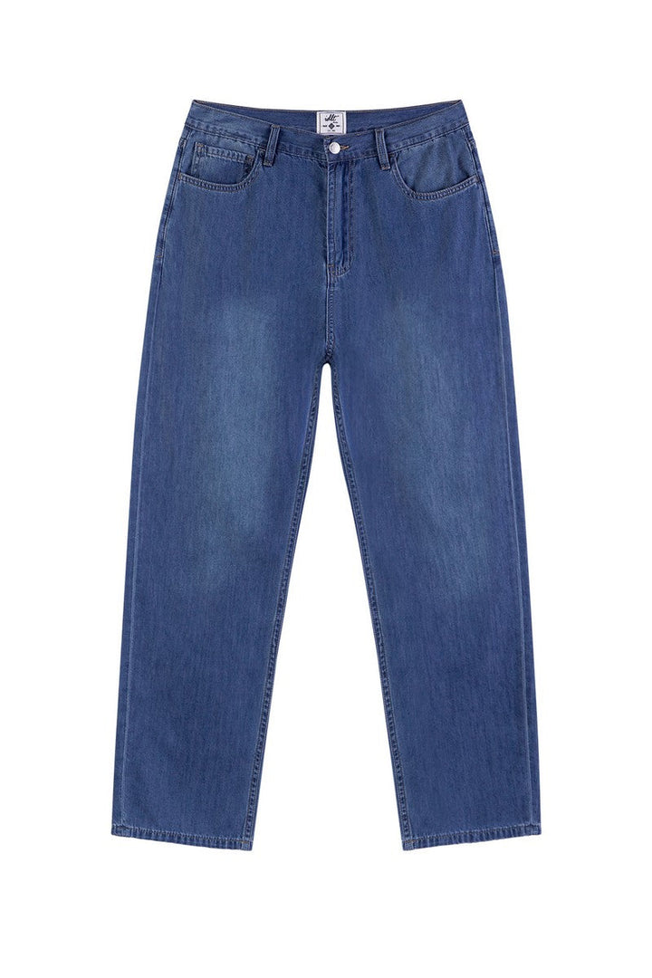 Cooling Washed Straight Jeans