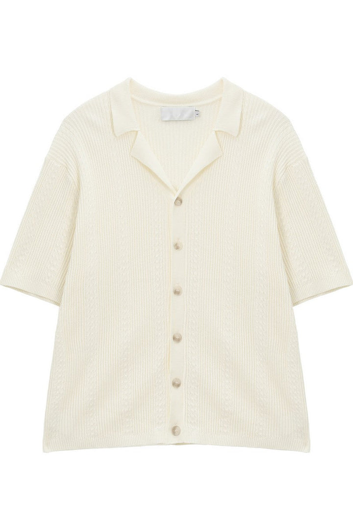 Collared Button Up Knit Cardigan