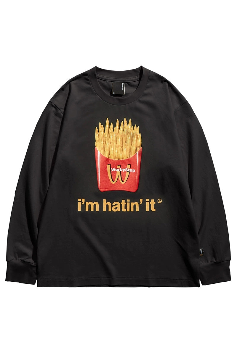 Bullet Fries Graphic Long Sleeve Tee