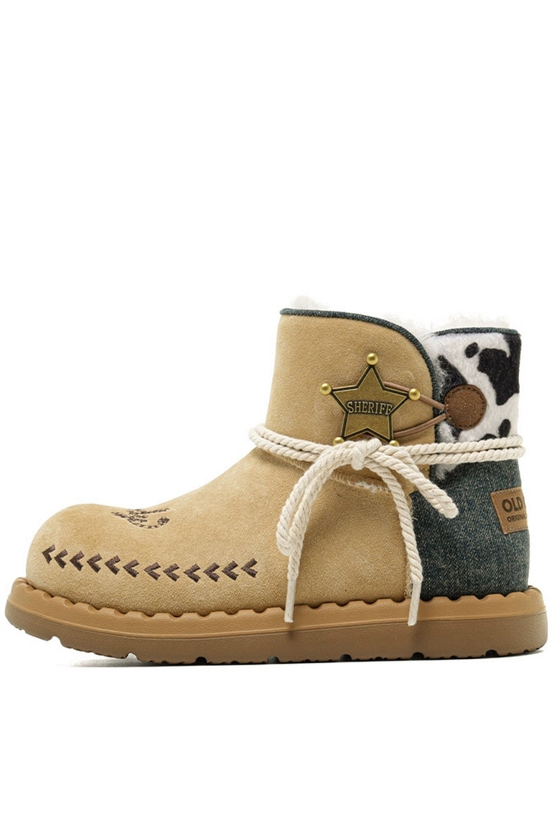 Sheriff Brown Platform Winter Boots