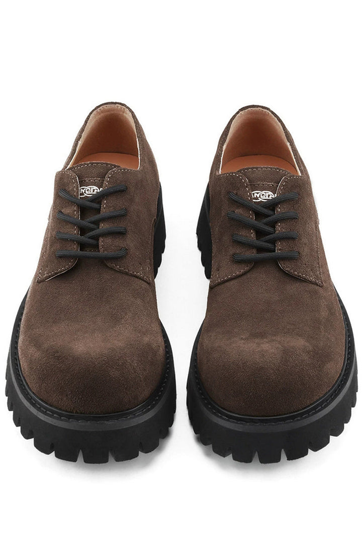 Suede Chunky Casual Derby Shoes