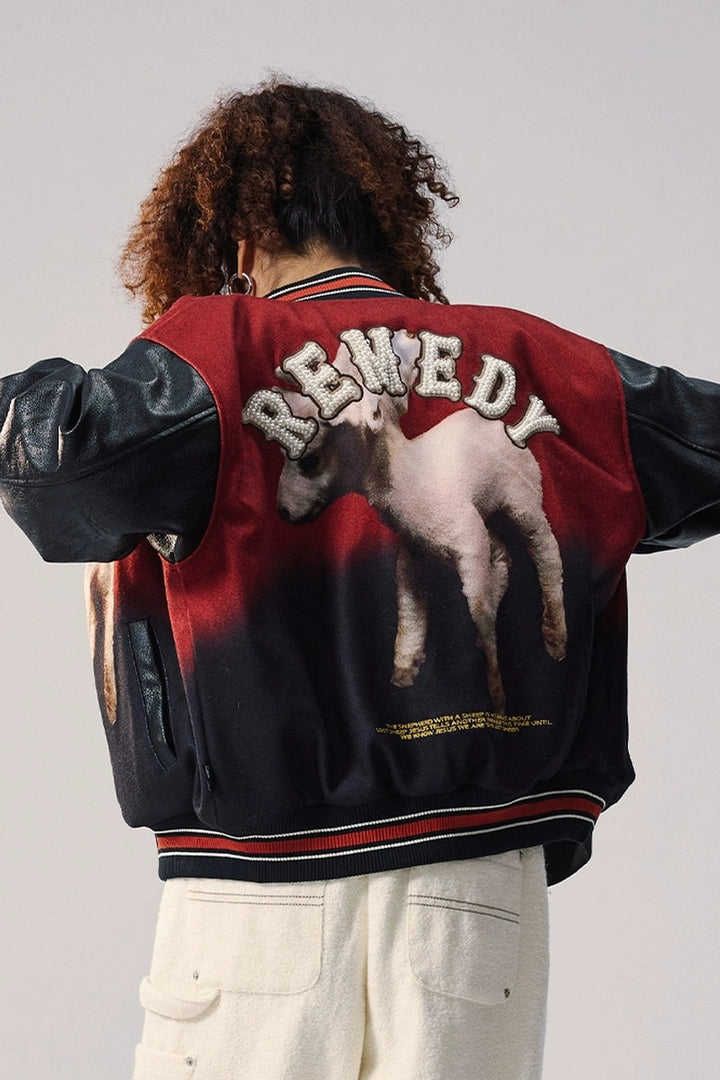 Pearl Ram Embroidered Varsity Jacket