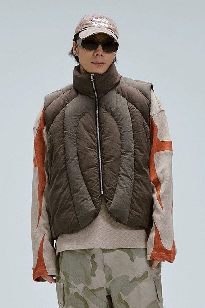 Colorblock Utility Puffer Vest