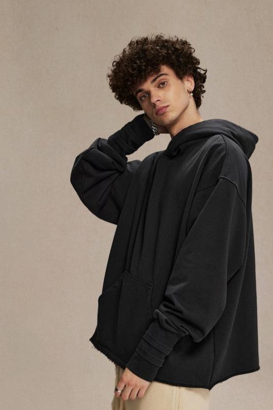 Finger Cutout Hem Hoodie