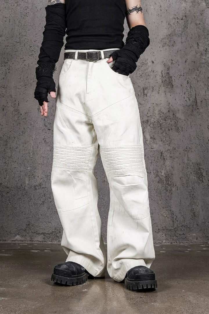 Infernal Gaze White Flare Jeans