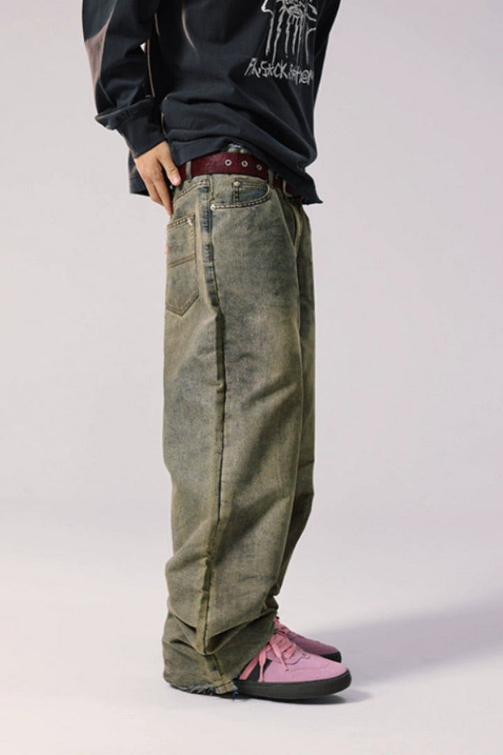 Washed Wide Leg Jeans