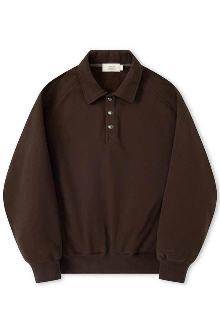 Fleece Thermal Buttoned Polo Shirt