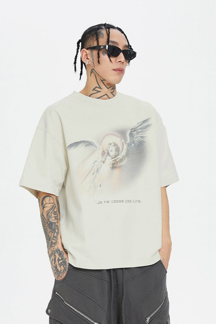 Angel Print Vintage Tee