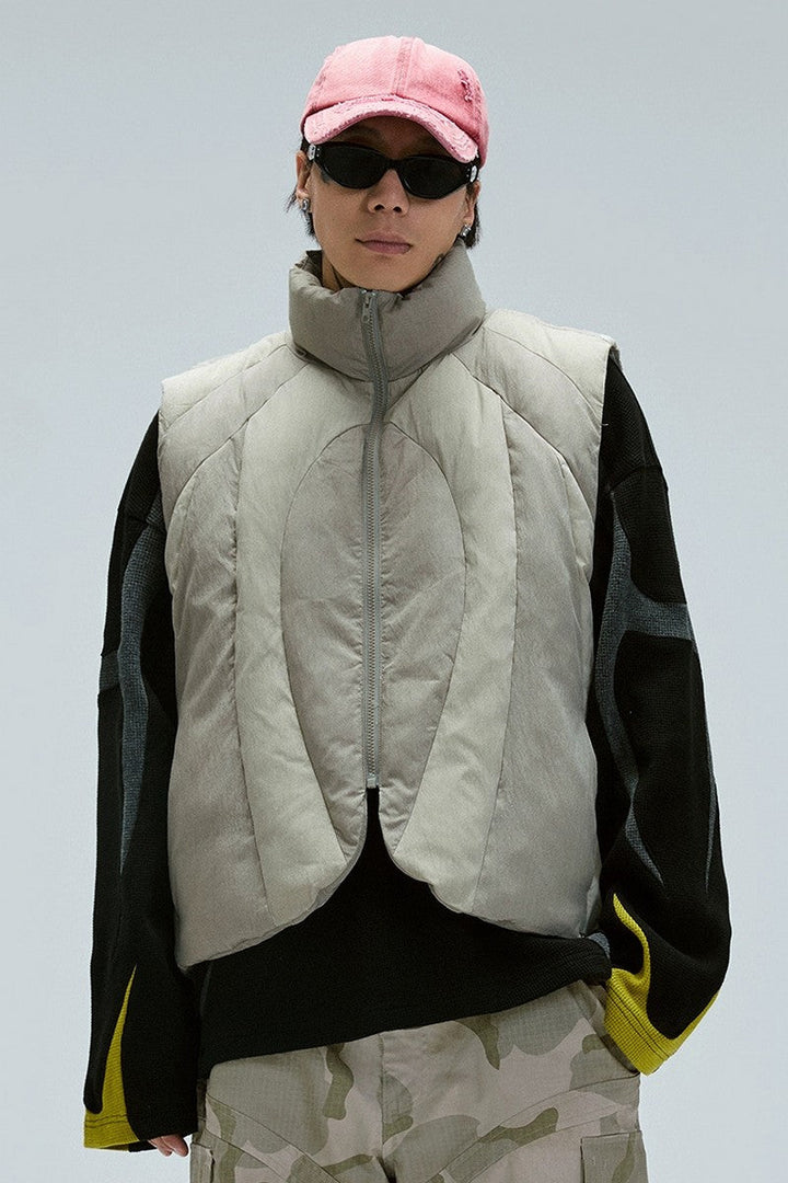 Colorblock Utility Puffer Vest