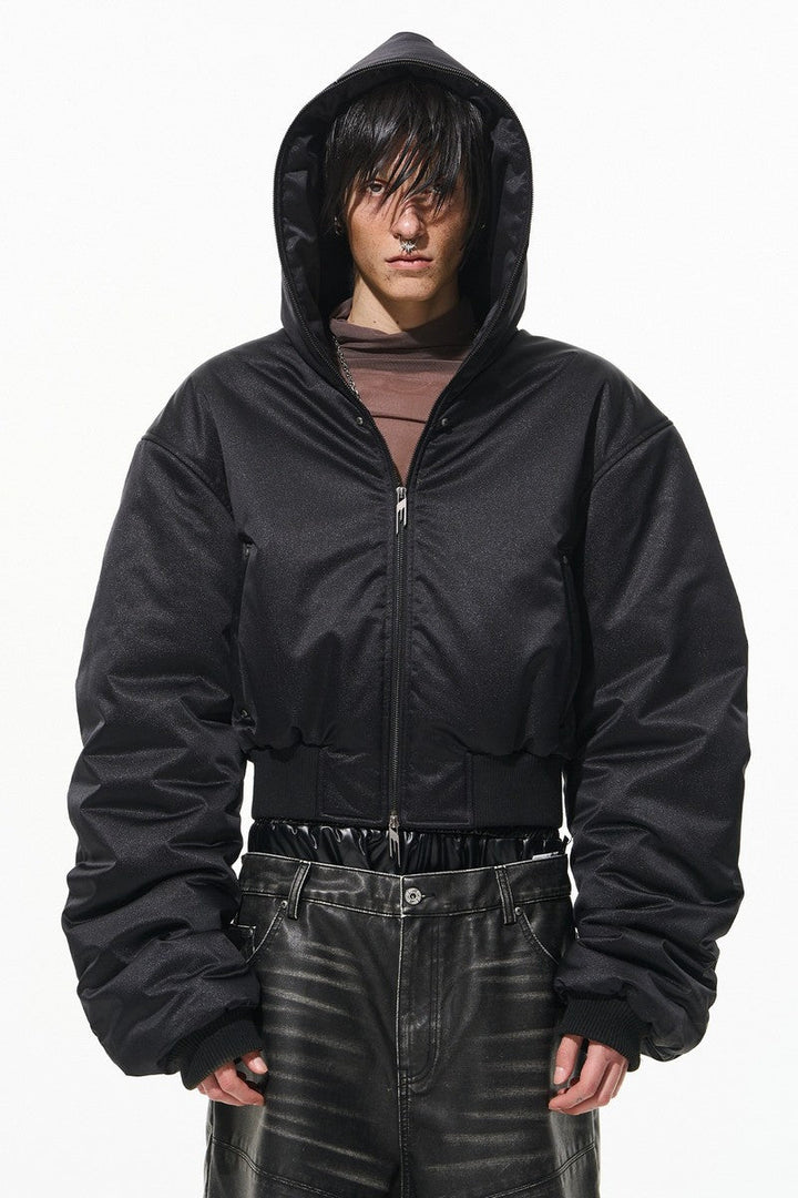 Hooded Logo Studded Cotton Jacket