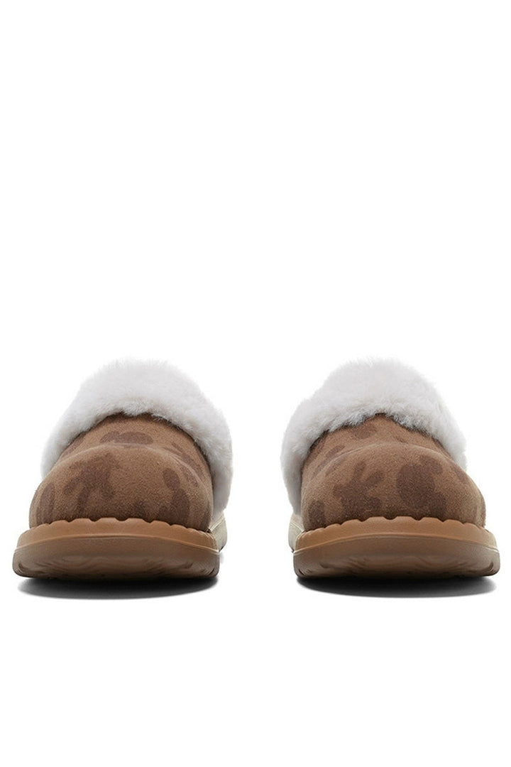 Mickey Brown Platform Snow Clogs