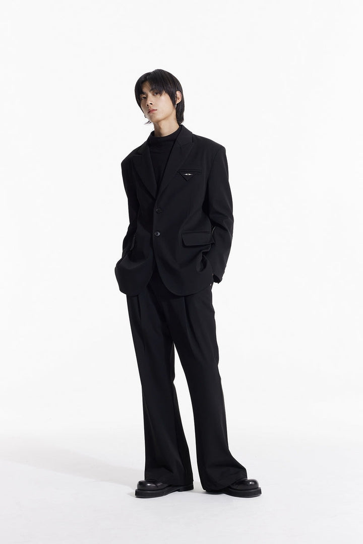 Flared Casual Suit Trousers