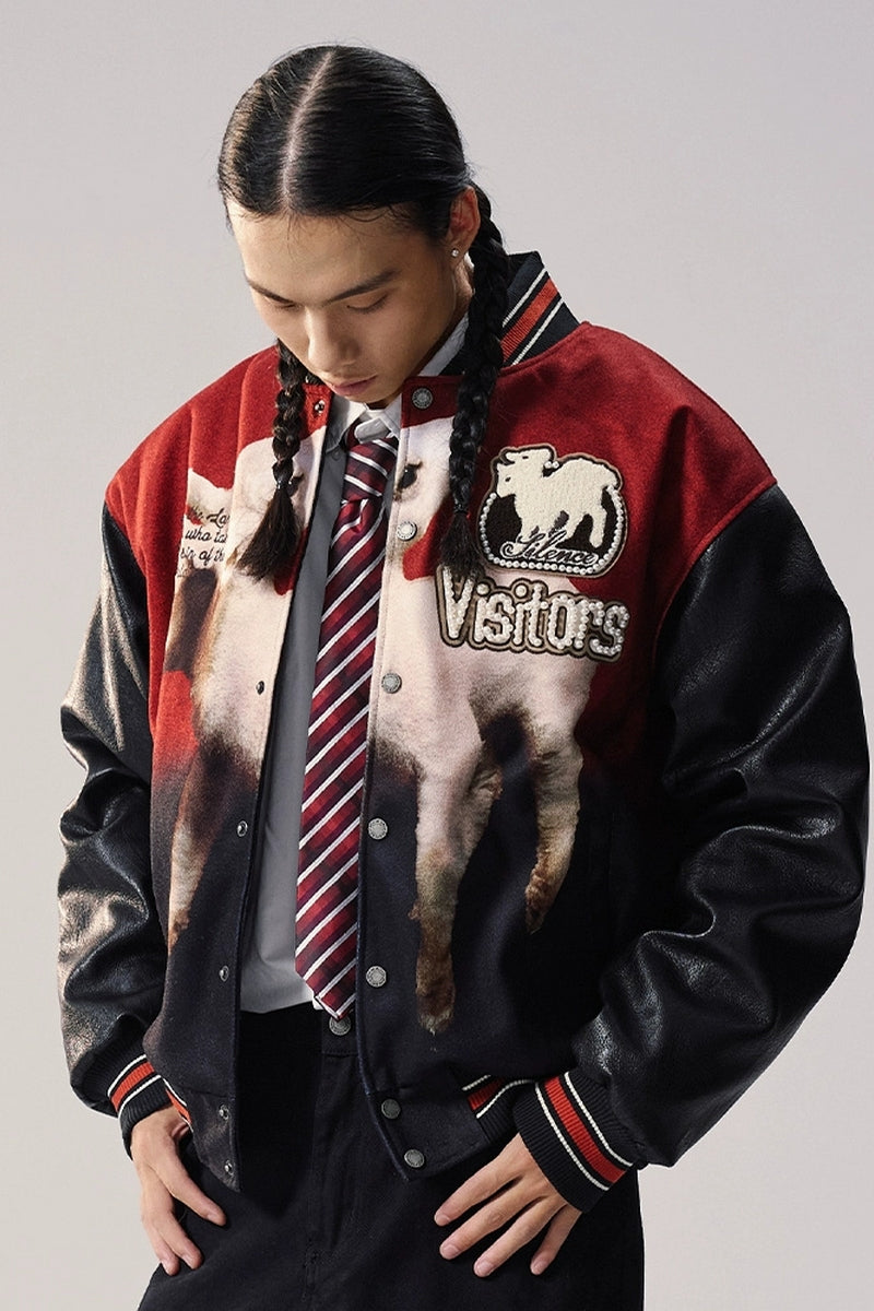 Pearl Ram Embroidered Varsity Jacket