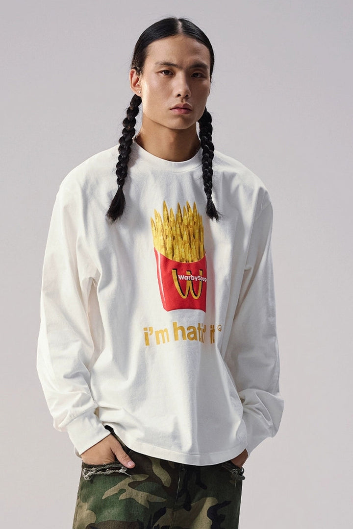 Bullet Fries Graphic Long Sleeve Tee