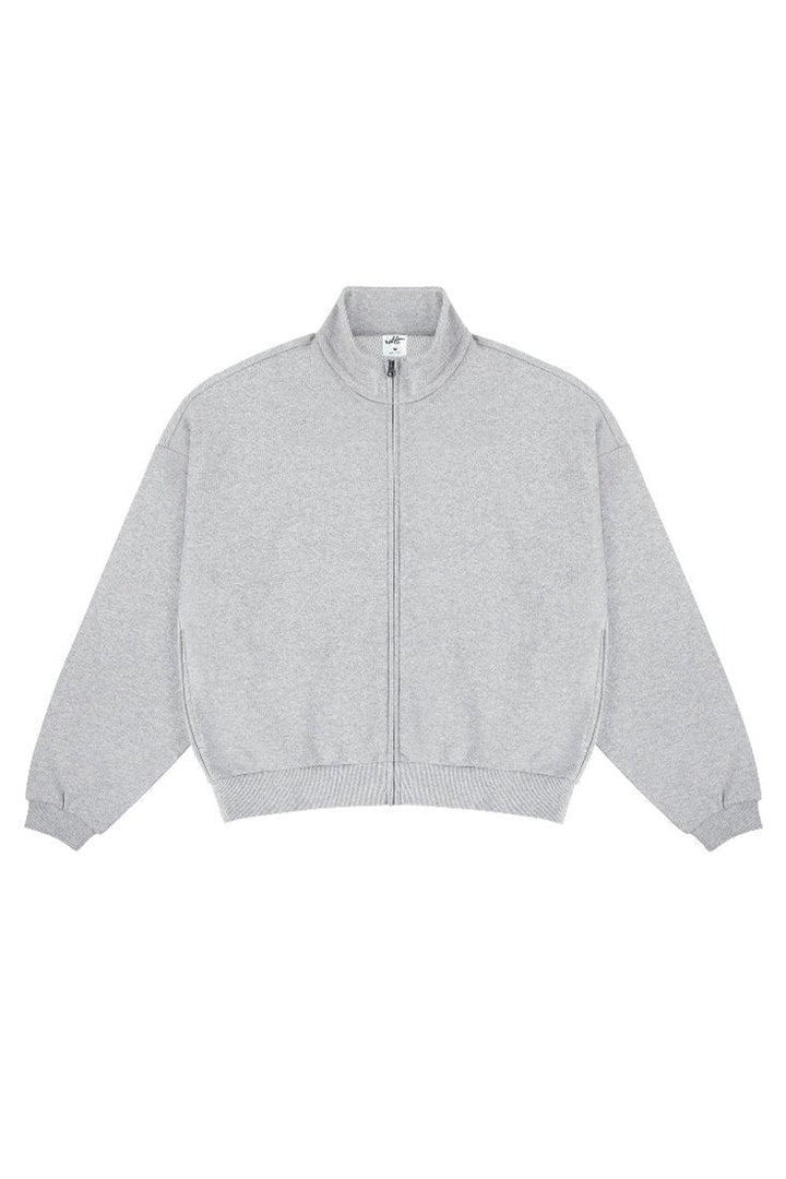 Cropped Oversized Zip Sweatshirt