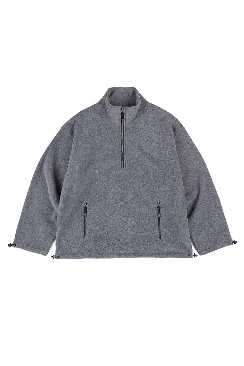 Oversized Half-Zip Fleece Sweatshirt